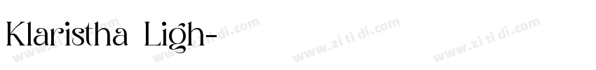 Klaristha Ligh字体转换